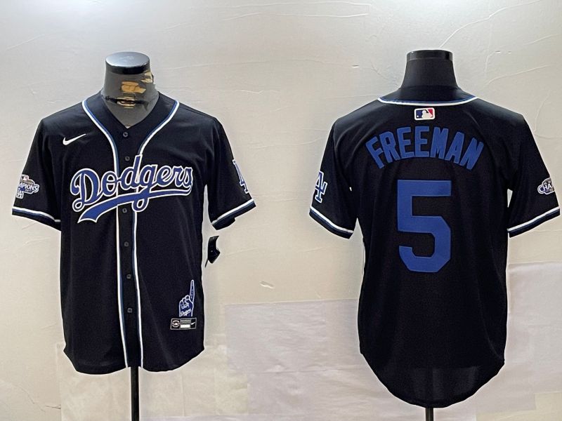 Men Los Angeles Dodgers #5 Freeman Black Game 2024 Nike MLB Jersey style 1202->los angeles dodgers->MLB Jersey